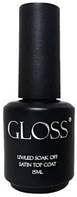 Топ для гель лака Gloss Satin Top Coat 15 ml with a brush