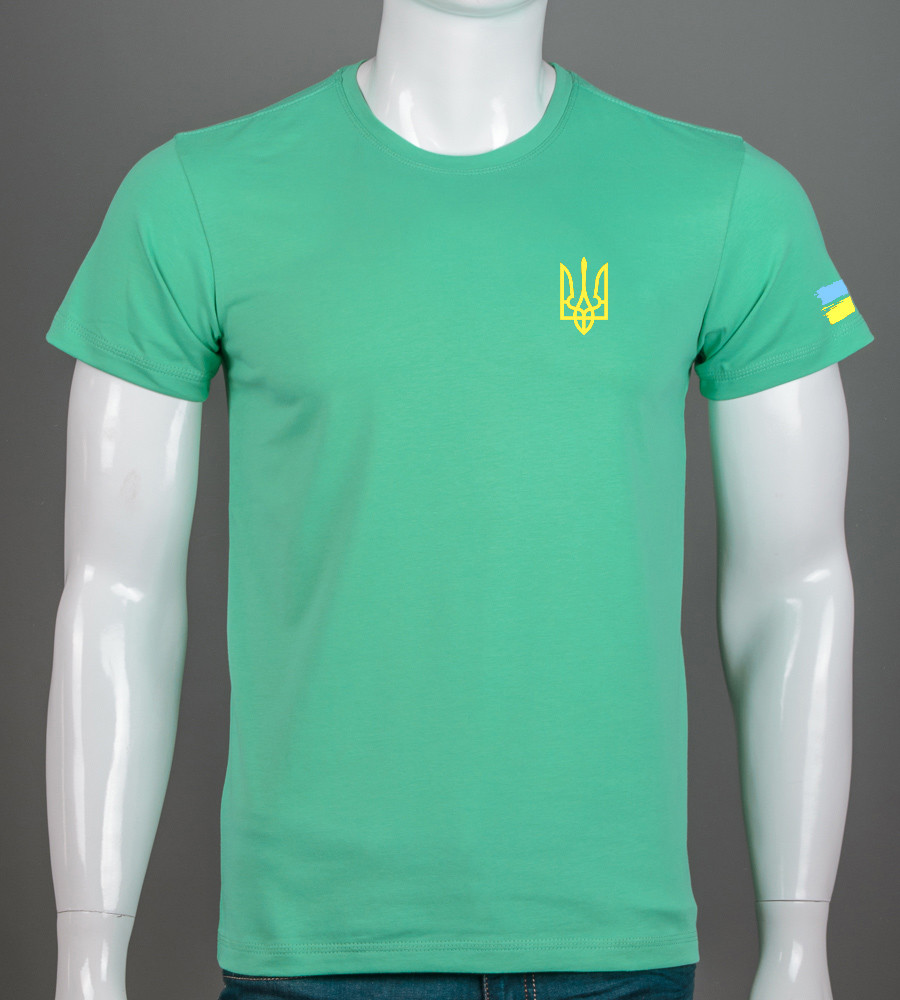 Футболка чоловіча Тризуб UA 2306м (Уп.4шт M-XXL), М'ята