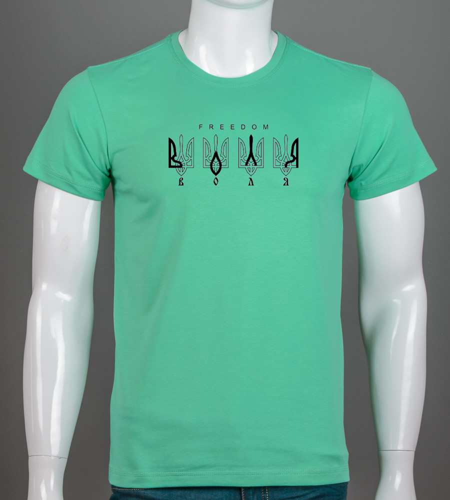 Футболка чоловіча Воля 2307м (Уп.4шт M-XXL), М'ята