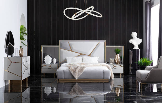 Ліжко з тумбочками в стилі люкс Сільвія, фото 1