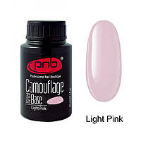 База для гель-лака PNB Camouflage base Light Pink 30 мл., светло-розовая камуфлирующая