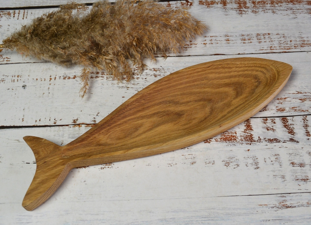 Дошка для подавання риби I Дерев'яна тарілка I Тарілка для риби