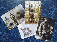 Листівки (3шт) + конверт "Слава Силам оборони і безпеки України! Гвардія наступу"