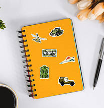 Набір вінілових наклейок стикерів Військові Стикербомбінг на автотелефон ноутбук стіну 50 шт., фото 5