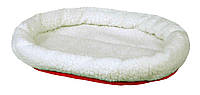 Лежак двухсторонний для животных 47*38 см Trixie Cuddly Bed белый/красный