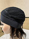 Чорний жіночий натуральний перука на пов'язці хвилясте волосся, фото 10