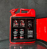 Каністра-бар 10л в червоному кольорі з підсвічуванням, Аптечка для душі, оригінальний подарунок чоловікові, чоловікові, шефу, фото 5
