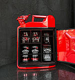 Каністра-бар 10л в червоному кольорі з підсвічуванням, Аптечка для душі, оригінальний подарунок чоловікові, чоловікові, шефу, фото 3
