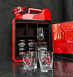 Каністра-бар 10л в червоному кольорі з підсвічуванням, Аптечка для душі, оригінальний подарунок чоловікові, чоловікові, шефу, фото 4