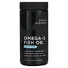 Sports Research, риб’ячий жир з омега-3, потрійна сила, 180 капсул