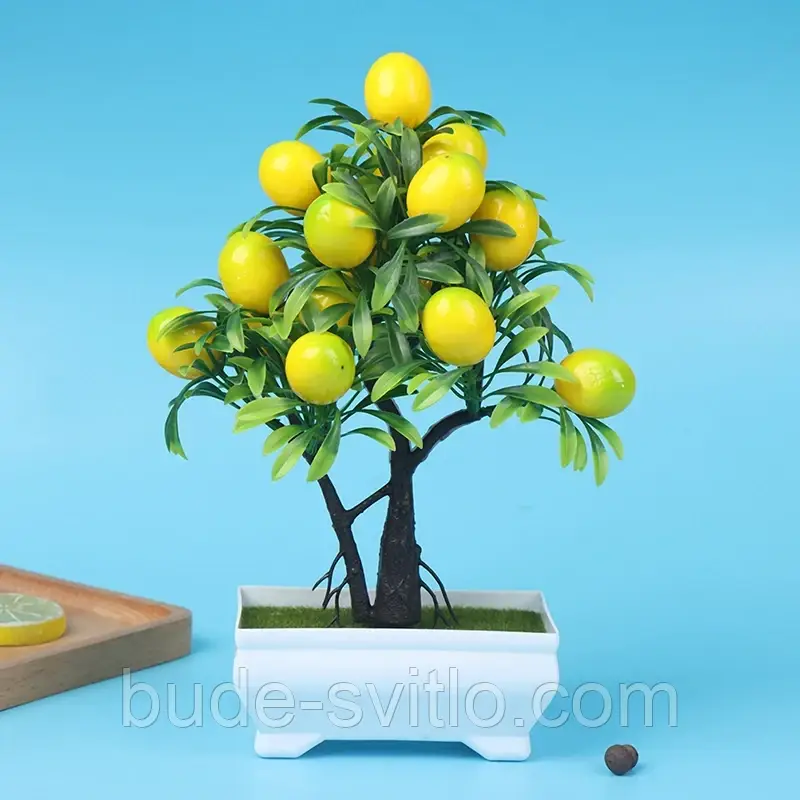 Штучні лимонні рослини в горщиках штучна квітка для домашньої вечірки та прикраси саду