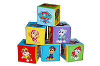 Іграшка м’яконабивна Набір кубиків "Щенячий патруль" 6 штук МС 090501-15, фото 3