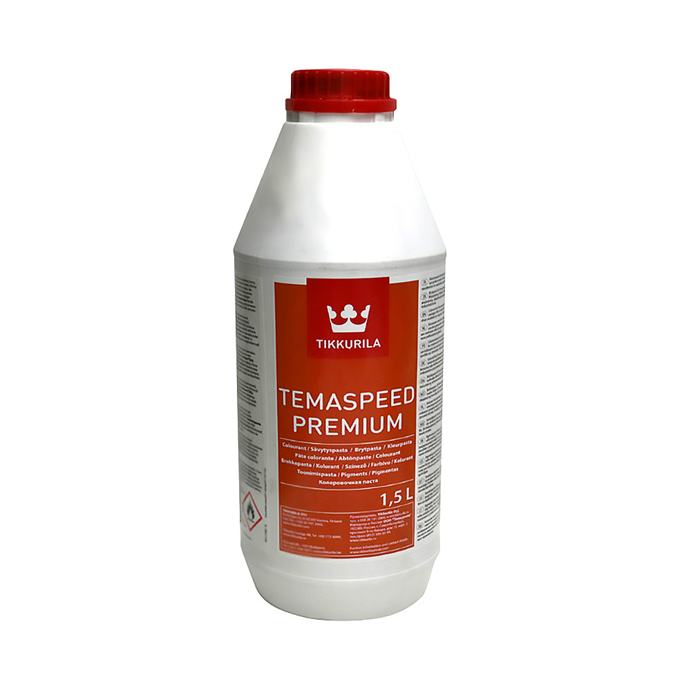 Tikkurila Temaspeed Premium - колорант для тонувальної системи Темаспід TS 01 (Чорний насичений), 1,5 л
