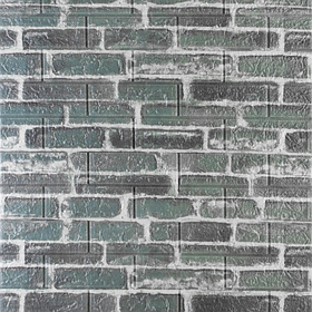 3D панелі самоклейка на стіну, м'які самоклеючі 3Д панелі під цеглу 5 мм, Сірий Катеринославський