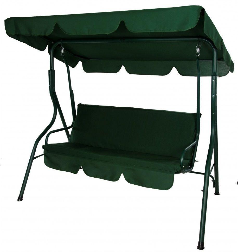 Гойдалка садова Bonro Relax зелена 3-х місна, фото 1
