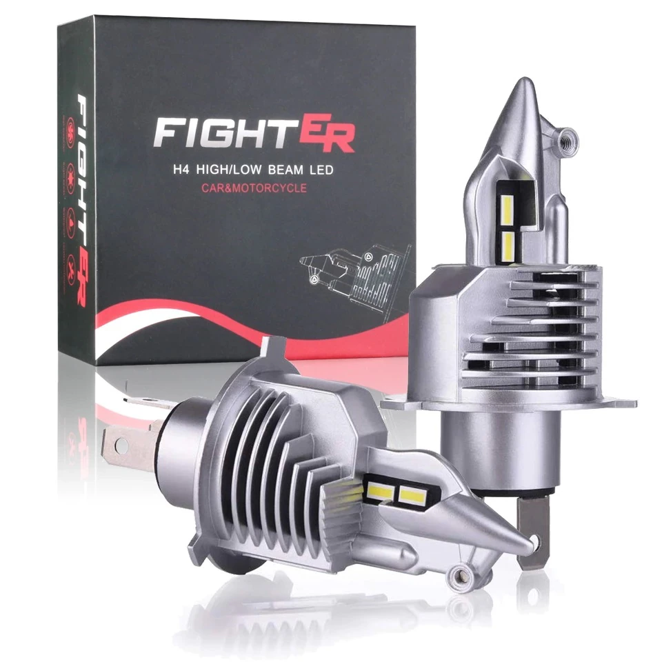 Світлодіодні лампи головного світла LED Fighter H4 11000lm 6500k 72w 12-24v