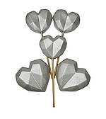 Набір цукрових прикрас "Сердечки Преміум", срібні (Slado)