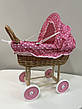 Іграшкова дитяча коляска з лози, фото 6