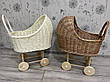 Іграшкова дитяча коляска з лози, фото 10