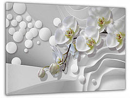 Картина на полотні на стіну для інтер`єру/спальні/прихожої DK Абстракція з квітами 60x100 см (MK10229_M)