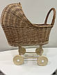 Іграшкова дитяча коляска з лози, фото 8