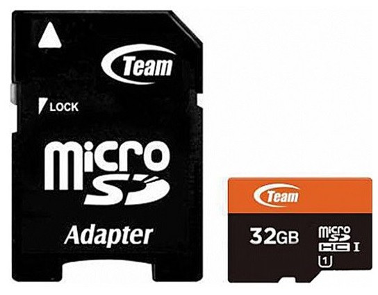 MicroSDHC 32GB UHS-I Team Class 10 + SD adapter (TUSDH32GUHS03)