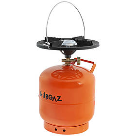 Газовий балон туристичний NURGAZ з пальником 8L Orange (3_02877)