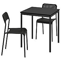 ИКЕА Стол и 2 стула SANDSBERG / ADDE АДДЕ, 194.291.91, черный