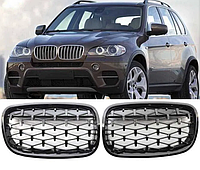 Решетка радиатора BMW X5 E70 / X6 E71 стиль Diamond Black