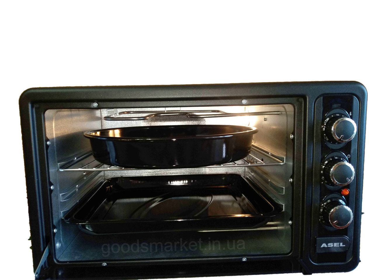 Купить Духовка 40 литров электрическая с конвекцией и подсветкой Asel ...