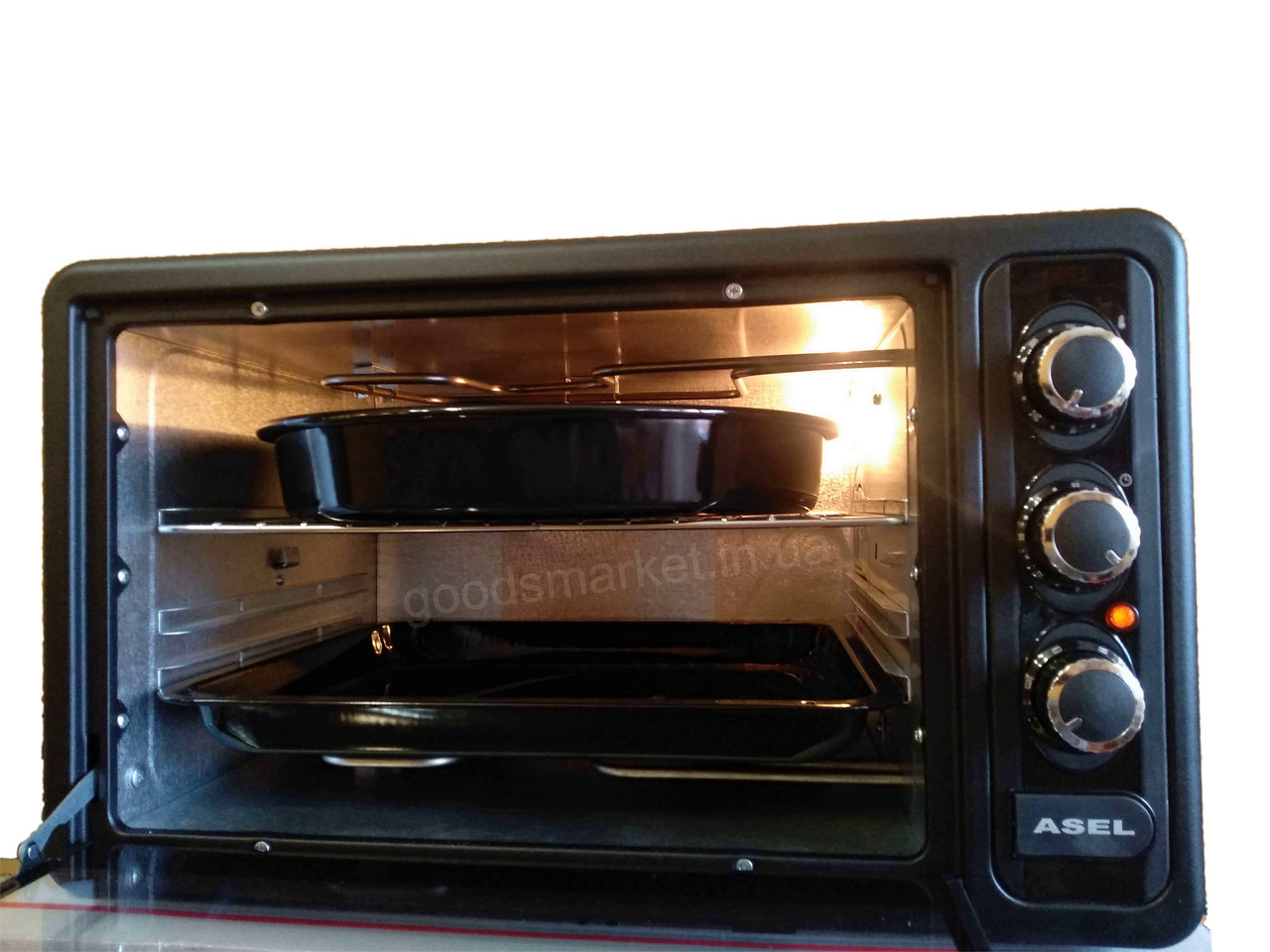 Купить Духовка 40 литров электрическая с конвекцией и подсветкой Asel ...