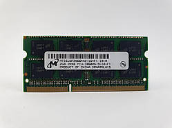 Оперативна пам'ять для ноутбука SODIMM Micron DDR3 2Gb 1333MHz PC3-10600S (MT16JSF25664HZ-1G4F1) Б/В