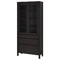 ИКЕА Шкаф с 3 ящиками HEMNES ХЕМНЭС, 703.717.71, черно-коричневый