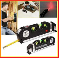 Лазерный уровень нивелир Laser Level Pro,универсальный строительный уровень 3в1 с рулеткой и линейкой mnb