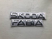 Шильдик на багажник, напис на багажник Фабия, Fabia, Skoda Fabia, Шкода Фабия