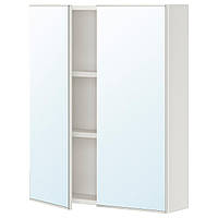 ИКЕА Шкаф с зеркальной дверцой ENHET, 393.236.69, белый