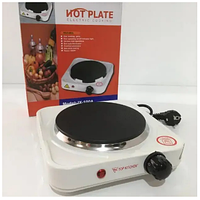 Электроплита настольная дисковая 1 комфорка Hot Plate,однокомфорочная электрическая плита 1000W переносная mnb