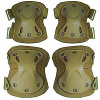 Комплект защиты тактические наколенники и налокотники BTMF универсальные Койот TN, код: 7511315