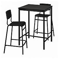 ИКЕА Барный стол и 2 табурета SANDSBERG / STIG СТИГ, 294.702.17, черный