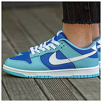Мужские / женские кроссовки Nike SB Dunk Low Blue White, унисекс голубые кожаные кроссовки найк сб данк синие