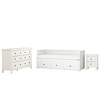 ИКЕА Комплект мебели для спальни из 3 предметов HEMNES ХЕМНЭС, 294.834.27, белое пятно