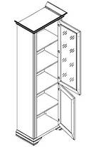 Вітрина Вайт 1d1w  2210х757х430мм ясен сніговий + сосна срібна  Гербор, фото 2