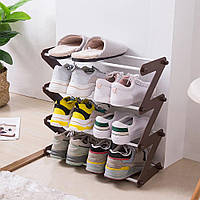 Полка для обуви органайзер компактный стойка складная Shoe Rack YH 8802 хранение вещей и обуви 4 полки. IO-678