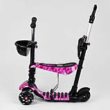 Самокат — біговел 5 в1 Best Scooter з батьківською ручкою та підніжками арт. 71905, фото 3