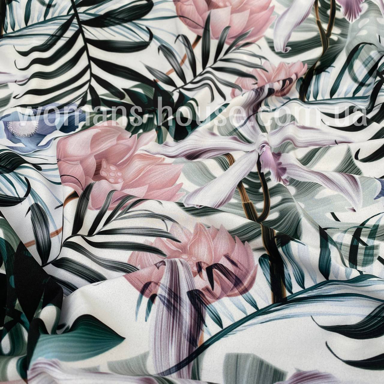 Софт тканини друкований принт Попороть на білому, фото 1