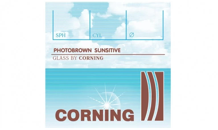 Мінеральна фотохромна лінза із заготівок CORNING, Франція. Brown Ind. 1,523 Ø70-65 (-6,5 / -8,0)