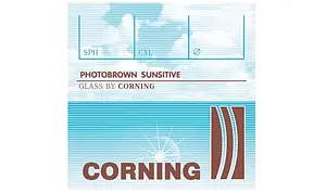 Мінеральна фотохромна лінза із заготівок CORNING, Франція. Brown Ind. 1,523 Ø70-65 (±4,5 / ±6,0)