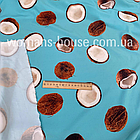 Супер софт друкований принт Кокоси на блакитному, фото 2