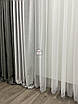 Штори мікробархат двокольорові комплект Duo №10 в спальню, зал, «графіт та світло-сірий», фото 3