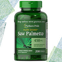 Для простати Puritan's Pride Saw Palmetto 450 мг 200 капсул